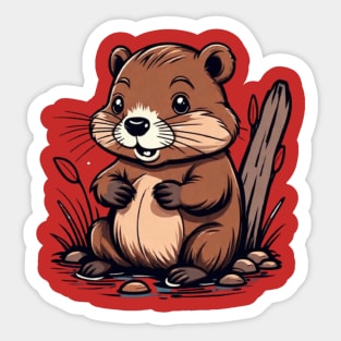 Beaver gifts Sticker